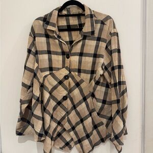 Mill Valley Clothing Womens Medium Top Asymmetric Lagenlook Art To Wear
Linen